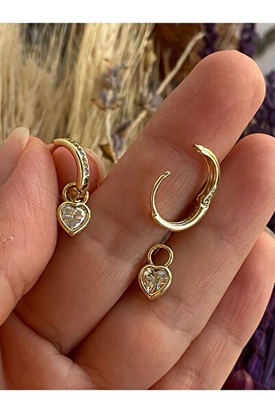 Lucios vip sallantılı kalp çocuk küpesi ( 7-15 yaş için uygundur.)