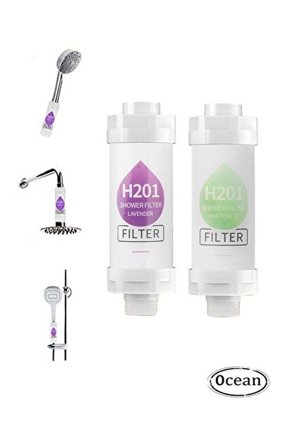 GENERAL Two-piece Vitamin C shower filter, shower head filter for removing chlorine and fluoride deposits, and purification