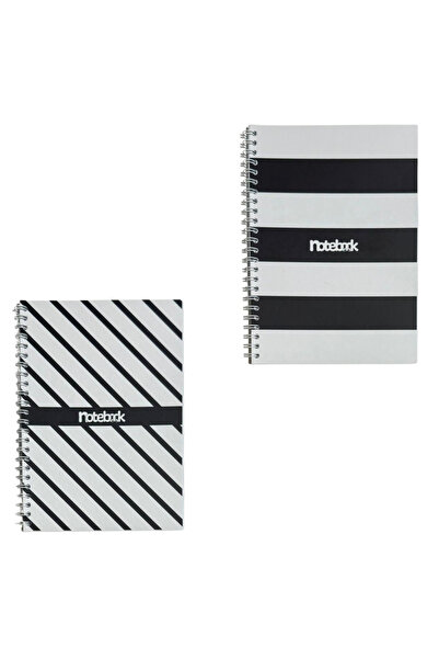 KarmaOfis A5 Spiral Zebra Notebook 40 Sheets 4-Ring (All Unlined)