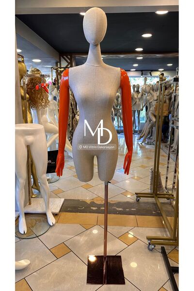 MD Vİtrin Dekorasyon Pantolon Giyebilen Polyester Kollu Terzi Mankeni Vitrin ...