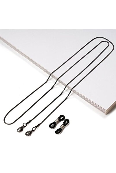 KESNUP Αλυσίδα γυαλιών Unisex από μεταλλικό κράμα, μαύρη