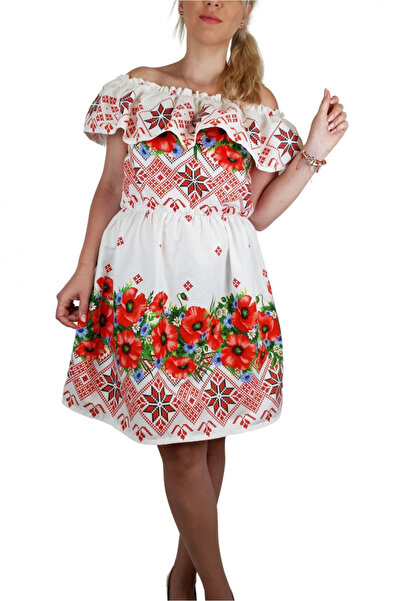 Ie Traditionala Traditional Dress with Poppies 8