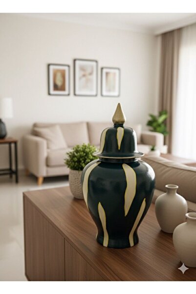 Comlekevi toprak saksı Dekoratif desenli şah vazo