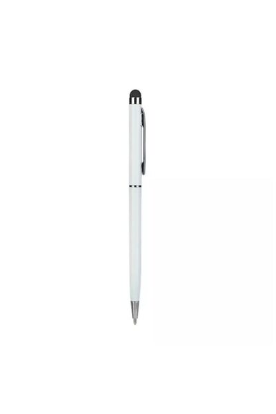 Bibilel Stylus Pen pentru tabletă, telefon sau laptop cu ecran tactil și vârf cu bilă, alb