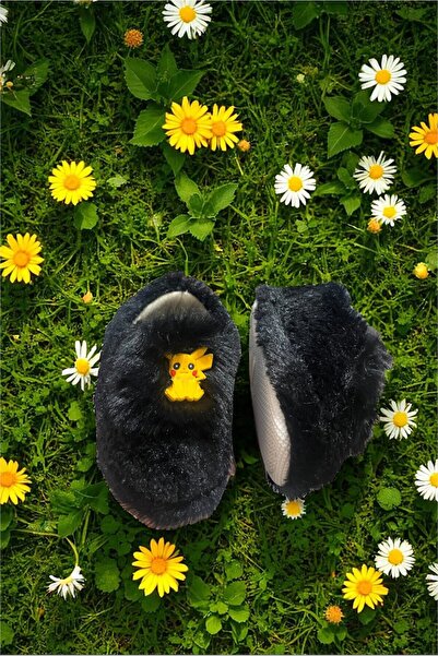 ALTUNTAŞ Дівчача - Хлопчача Пікачу з принтом Зимові сезонні плюшеві домашні н...