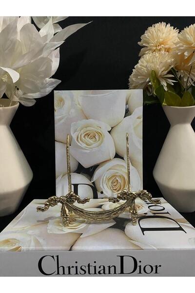 DecoZel LİMOGES PİRİNÇ DÖKÜM TABAK STANDI SUNUMLUK DEKOR EV DEKORASYON LİMOGE