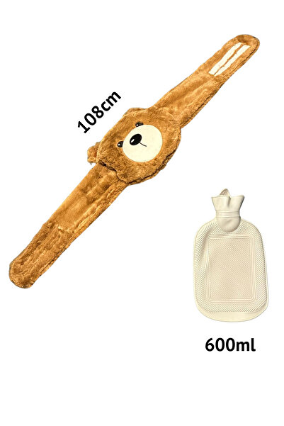 eco sepet Teddy Peluş Cepli İçine El Girebilen, Bele Sarılan Kemerli Sıcak Su Torbası 600ml