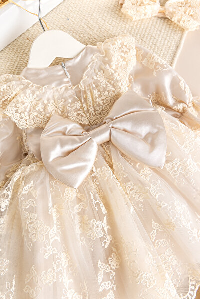 Babymod Güpürlü 4'lü Kız Bebek Mevlüt Elbise Seti