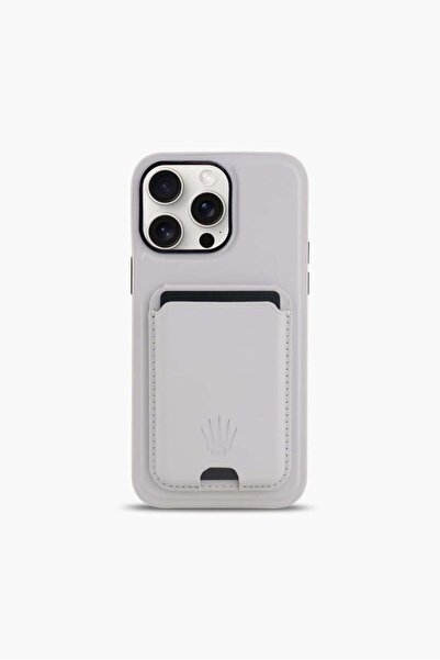 WATCHOFROYAL STANDLI IPHONE 15 GRİ DERİ TELEFON KILIFI