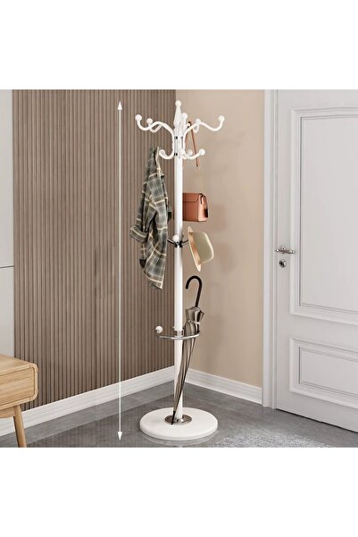 Un Modern and durable floor clothes hanger to easily organize your belongings. White