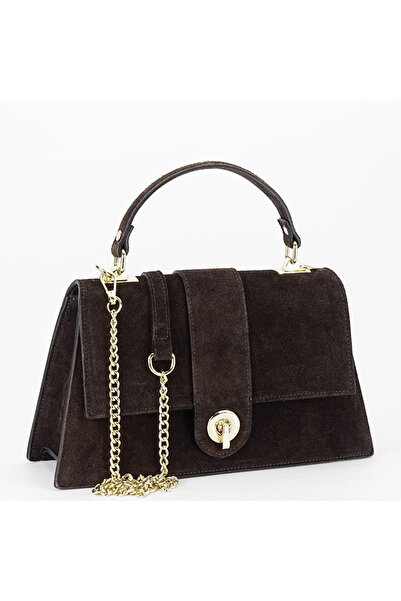 SOFILINE Small brown bag made of genuine suede leather B-1911 M9