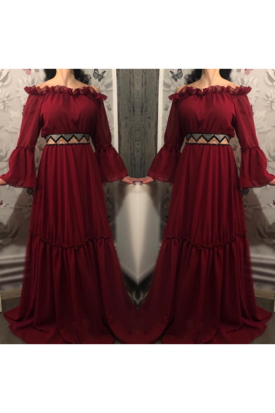 Ie Traditionala Madalina long stylized dress