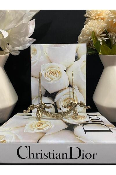 DecoZel LİMOGES PİRİNÇ DÖKÜM TABAK STANDI SUNUMLUK DEKOR EV DEKORASYON LİMOGE