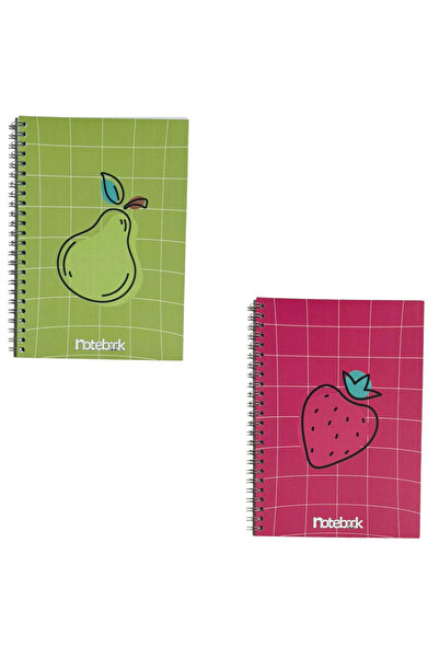 KarmaOfis A5 Spiral Fruit Concept Notebook 40 Sheets 4-Ring (All Unlined)