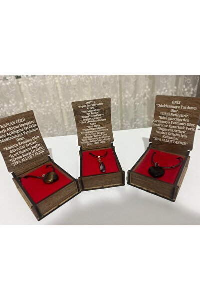 Byken قلادة من الحجر الطبيعي