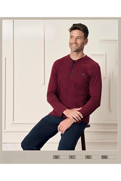 İpek Men's Long Sleeve 100% Cotton Pajama Set