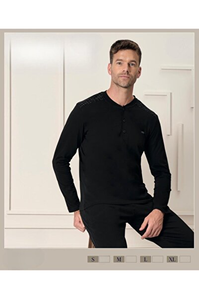 İpek Erkek Uzun Kol %100 Pamuk Pijama Takımı