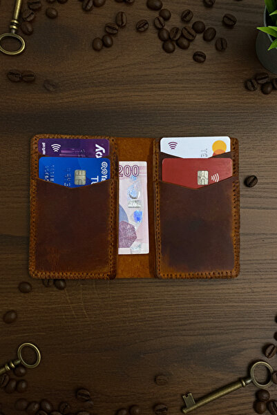 ROVAOS محفظة كرافتون من الجلد الطبيعي - محفظة رجالية مصنوعة يدويًا من الجلد ا...