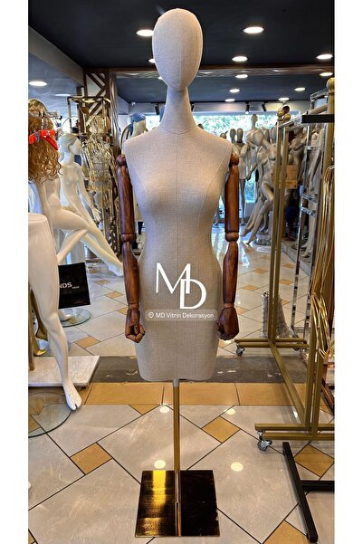 MD Vİtrin Dekorasyon 38 Beden Gold Ayaklı Yeni Model Abiye Terzi Mankeni Prova mankeni