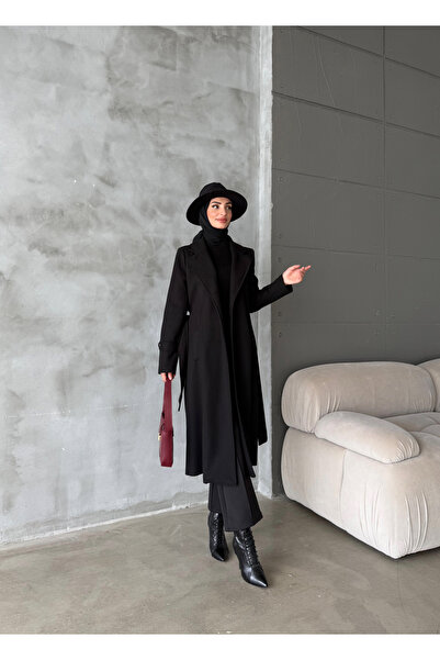 Aranlı tekstil Μεσαίου μεγέθους Τζαμάλι Καστανό Παλτό