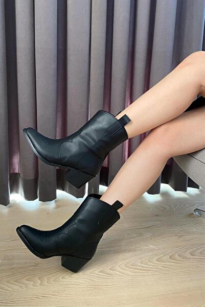 Difolia Cizme de cowboy cu toc scurt pentru femei