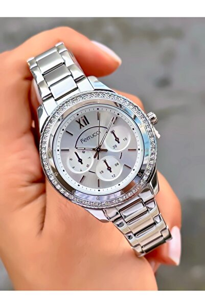 Ferrucci Kadın Kol Saati Orjinal Saat Çelik Kordon Su Geçirmez 2 yıl Garantili Bileklik Hediyeli