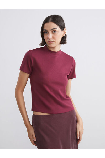 LC Waikiki Sparkling Selections from Shining Store |   Turtleneck Women's T-Shirt