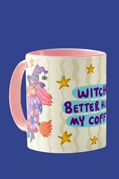 Hello Melody Design "WITCH" Kupa – Cadılar Bayramı Temalı Dijital Baskılı Hediyelik 330cc