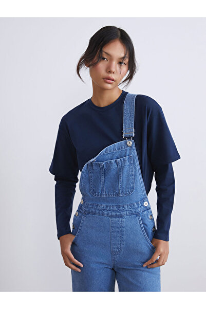 LC Waikiki Indigo Square Neck Women's Jean Salopet