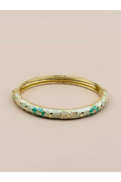 Portakal Esintisi سوار فلورافين المطلي بالمينا بنمط الزهور الملونة