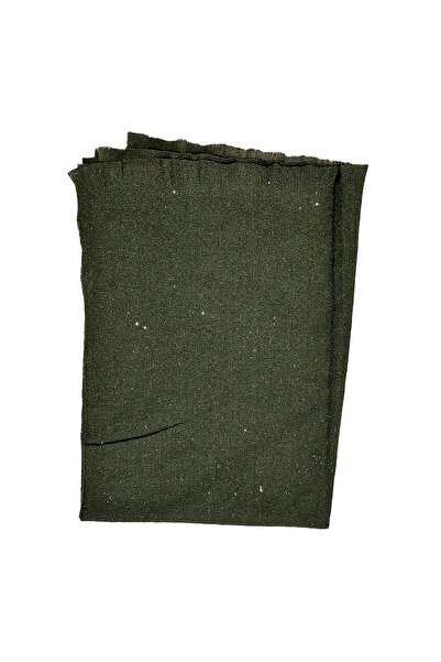 velve Serene Luxe long scarf, with lurex and cashmere, Khaki, 200x70 cm