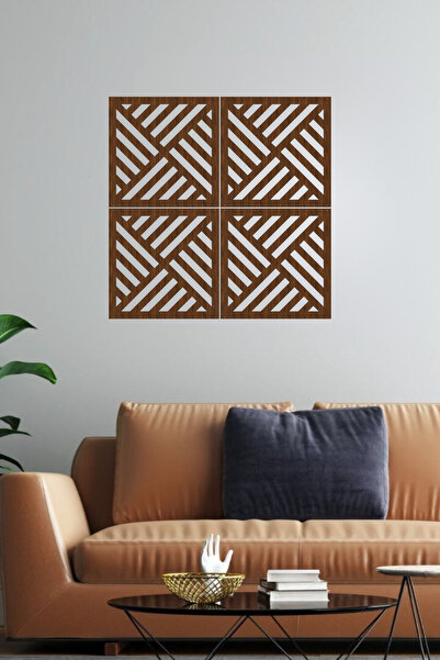 lexi Dekoratif Ahşap Duvar Paneli Lazer Kesim MDFLAM 40x40 / 34x34 / 28x28 Cm...