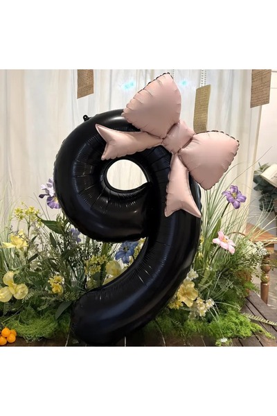 DÜVENCİ TİCARET Set de 2 baloane mari din folie cu numere negre