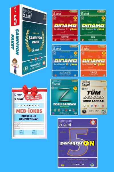 Tonguç Yayınları 5. Sınıf Şampiyon Paketi + Paragrafon Soru Bankası