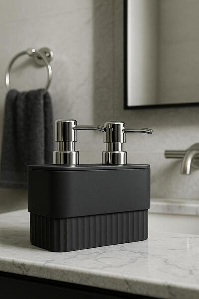 MEYA PİNE Dozator de săpun dintr-o singură bucată alb metalic