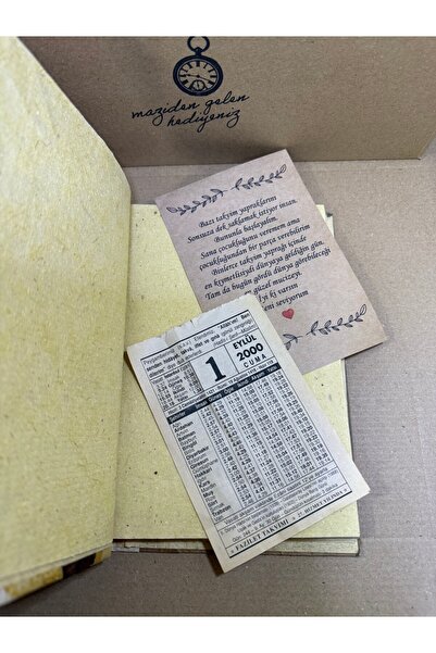MAZİDENBİRYAPRAK Orijinal Takvim Yaprağı Ile Nostaljik Defter