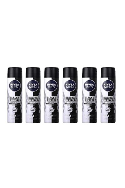 NIVEA Σετ 6 X Αποσμητικό Σπρέι Αντιιδρωτικό Black & White Invisible Original ...