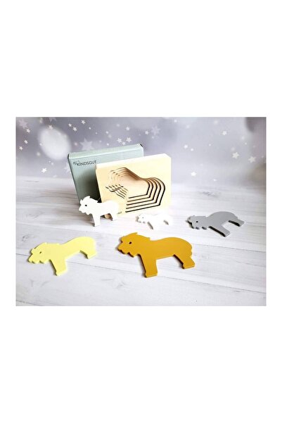 KINDSGUT Puzzle din lemn pentru copii Lion