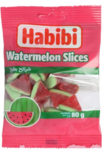 Habibi شرائح البطيخ الحامضة الجيلي 80 جرام