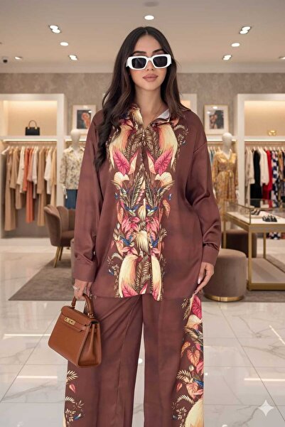 Butik Şenel Luxury Botanical Satin Set