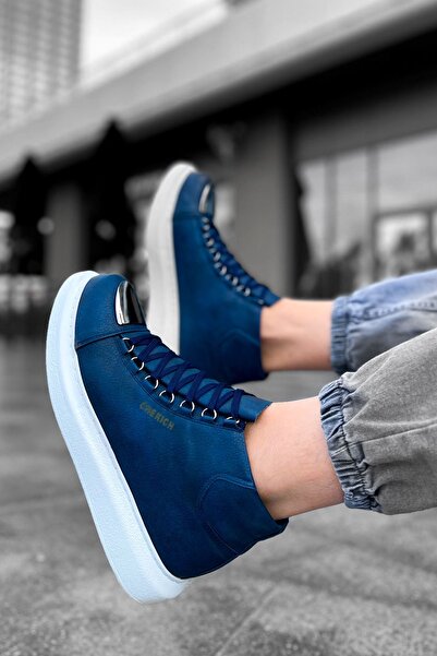 Zerenyus Ανδρικές χειμερινές μπότες Roma Mirror Lace-up Navy