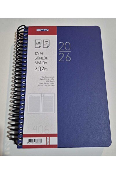 Gıpta 2026 ДНЕВНИК 17X24 ЕЖЕДНЕВЕН ДНЕВНИК 406_SEK LACİVERT