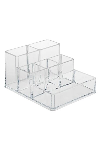 SHOPIENS Transparent Acrylic Cosmetic Support with 6 Compartments
