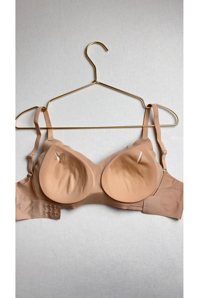 HEROSE Lazer Kesim Çıkarılabilen pedli Yarım Dolgulu Görünmez Sütyen