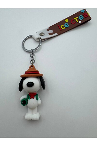 Herşey Nota Kahverengi Snoopy Figürlü Silikon Anahtarlık – Piraye Gift Seviml...