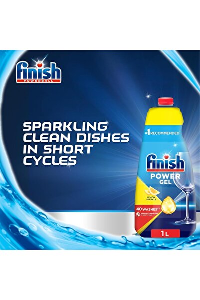 Finish All in One Max Dishwasher Gel, Lemon Sparkle, 1L