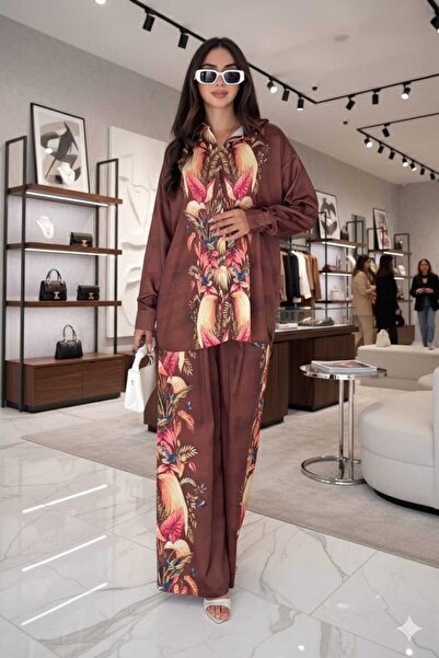 Butik Şenel Luxury Botanical Satin Set