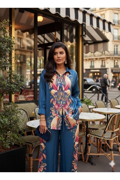 Butik Şenel Luxury Botanical Satin Set