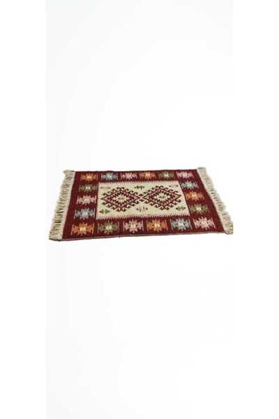 OMS Traditional Woven Rug, Double-Sided, 60x120 cm, Red Diamond