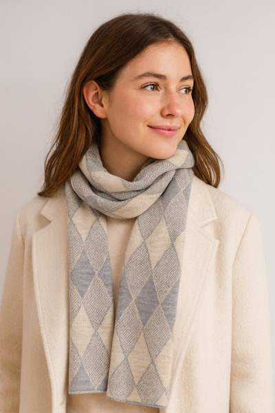 Sebir Moda Baklava Patterned Knitwear Scarf